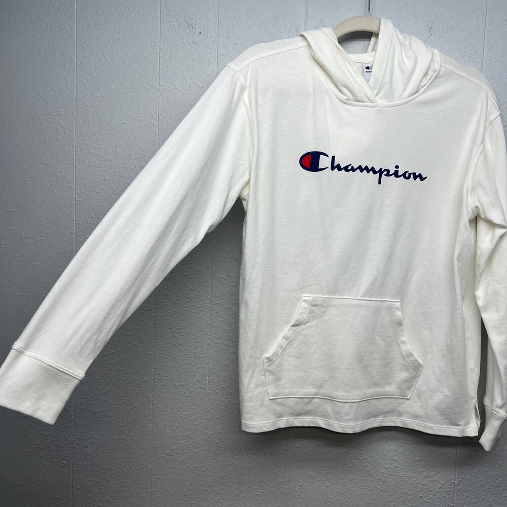 Champion Pullover White Hoodie Womens Small Athleisure Casual Activewear Fitness - Picture 6 of 14